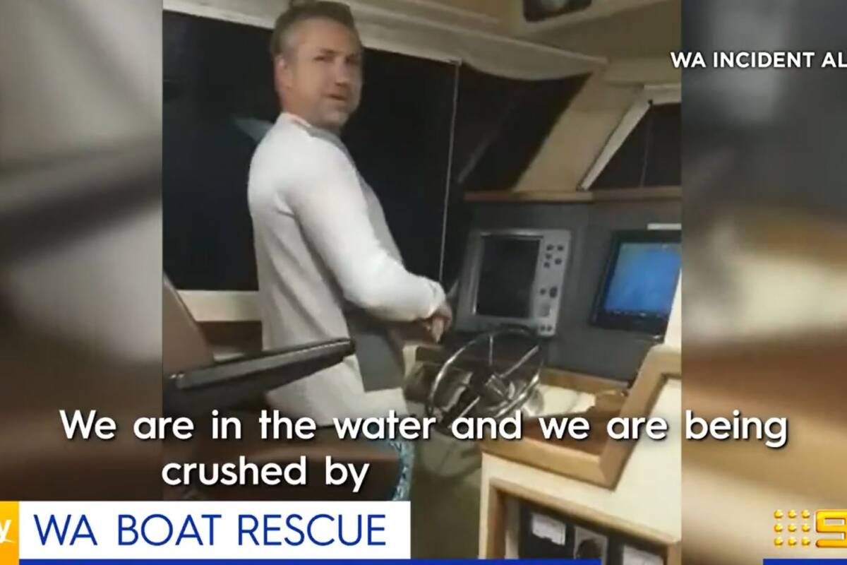 Article image for Twist of fate saves man and young son after yacht hits reef off Rottnest