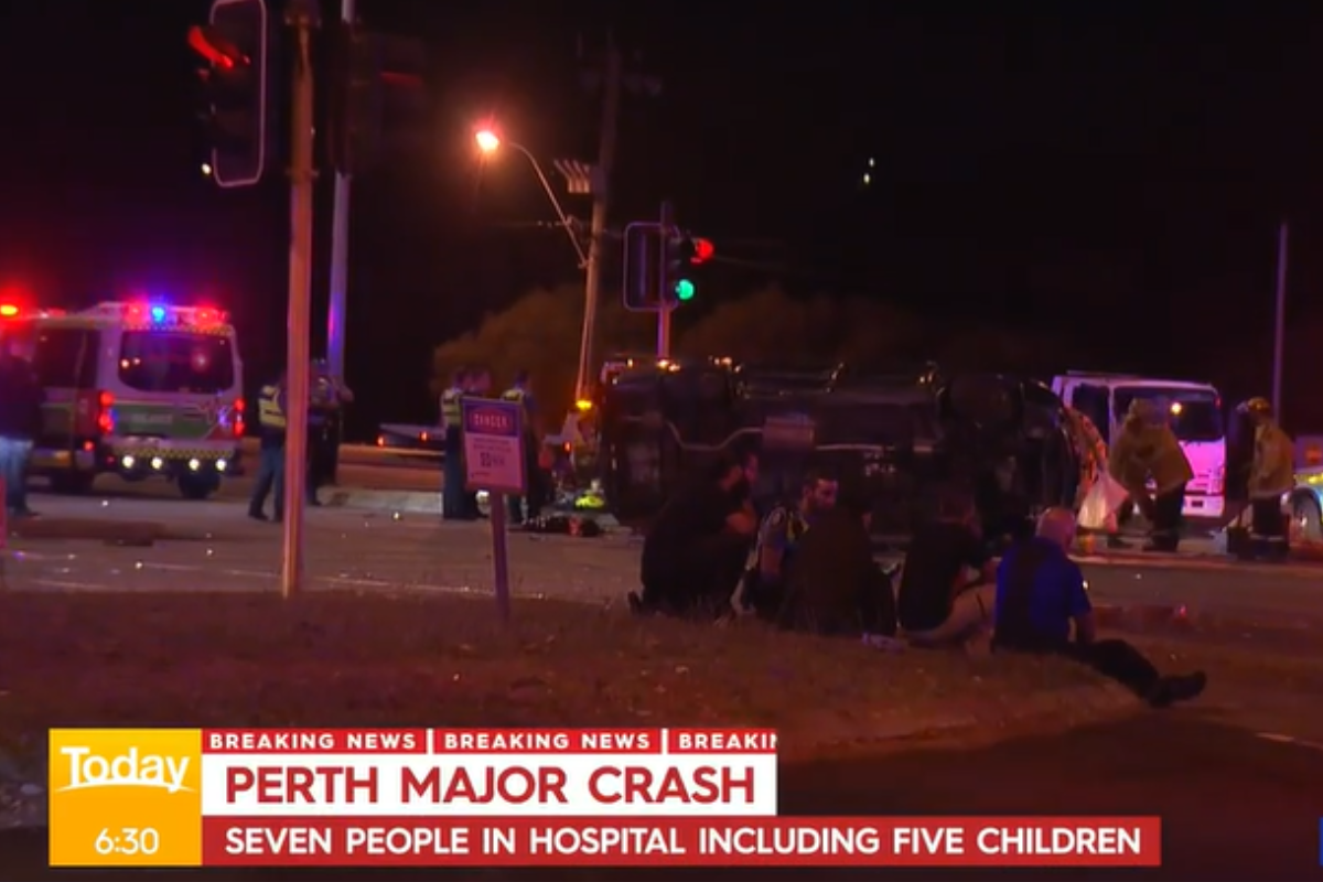 Article image for Five children among seven injured in four-car pile up in Perth’s north