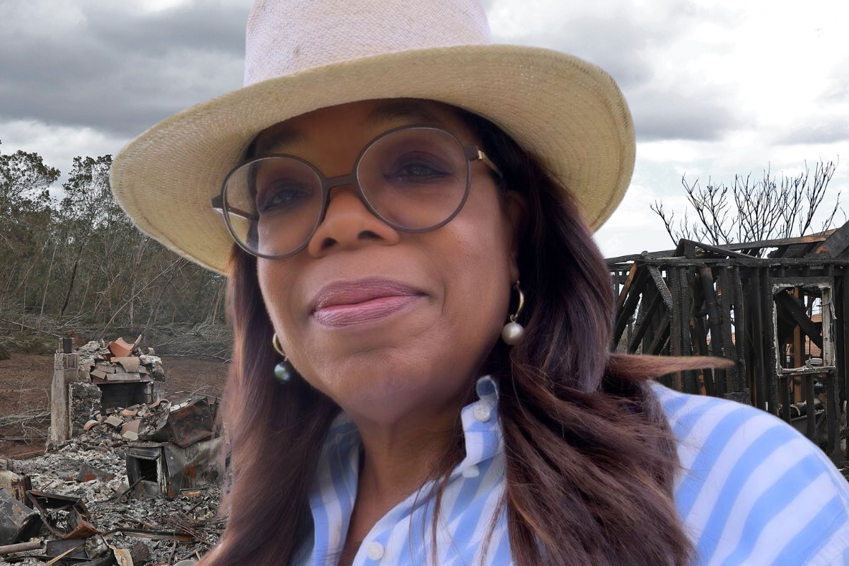 Article image for Oprah turned away from filming Maui wildfire devastation