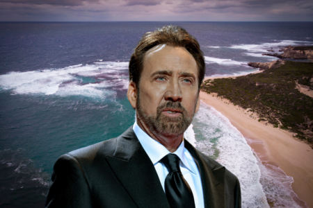 Hollywood superstar Nicolas Cage arrives in Perth to shoot new surf movie