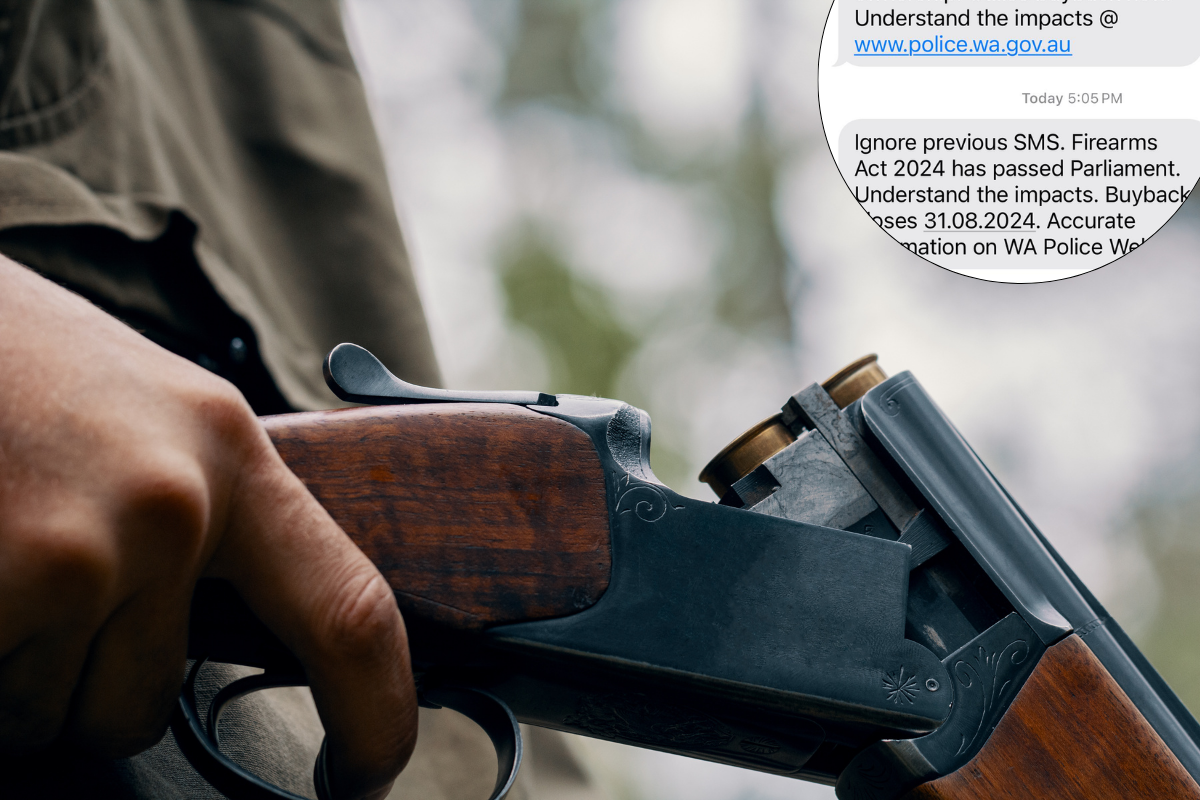 Article image for Firearms fumble: WA Police send embarrassing text message to gun owners