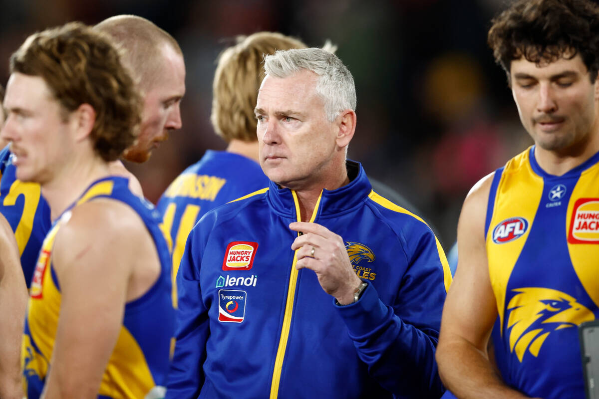 Article image for Is it time up for Adam Simpson? West Coast board set to meet today to discuss coach’s future