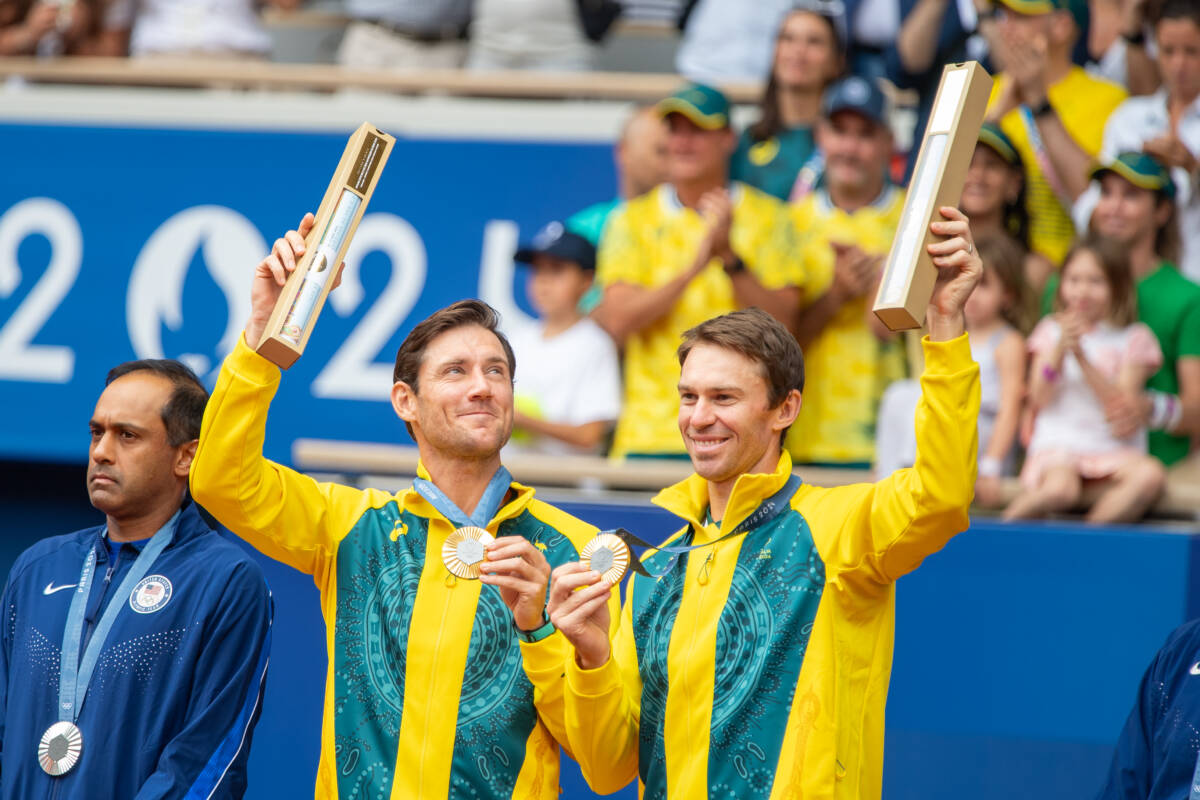 Article image for ‘So surreal’: Aussie doubles pair in disbelief after winning gold in Paris