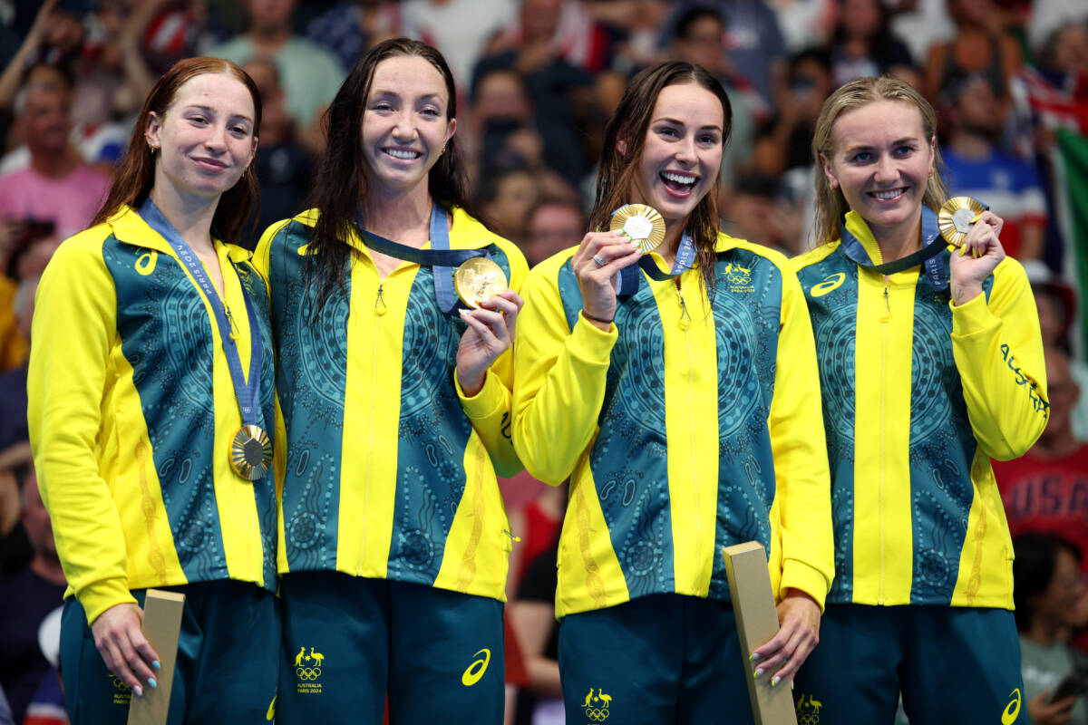 Article image for Australia takes home Olympic gold in the women’s 4×200 freestyle