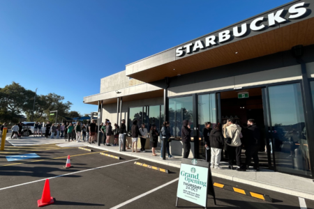 Starbucks arrives in Perth, drawing in the crowds