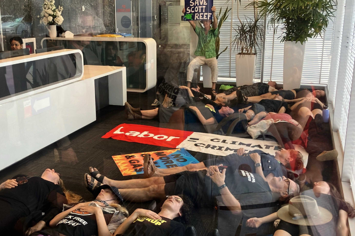 Article image for Activists take protest inside Dumas House