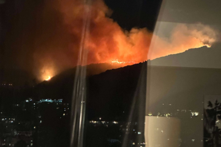 LA fires on the doorstep of Hollywood