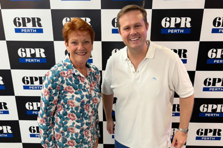 Pauline Hanson takes her campaign to the 6PR studios